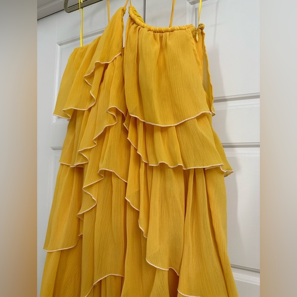 Ramy Brook Alora Yellow Tier Dress - Picture 4 of 5
